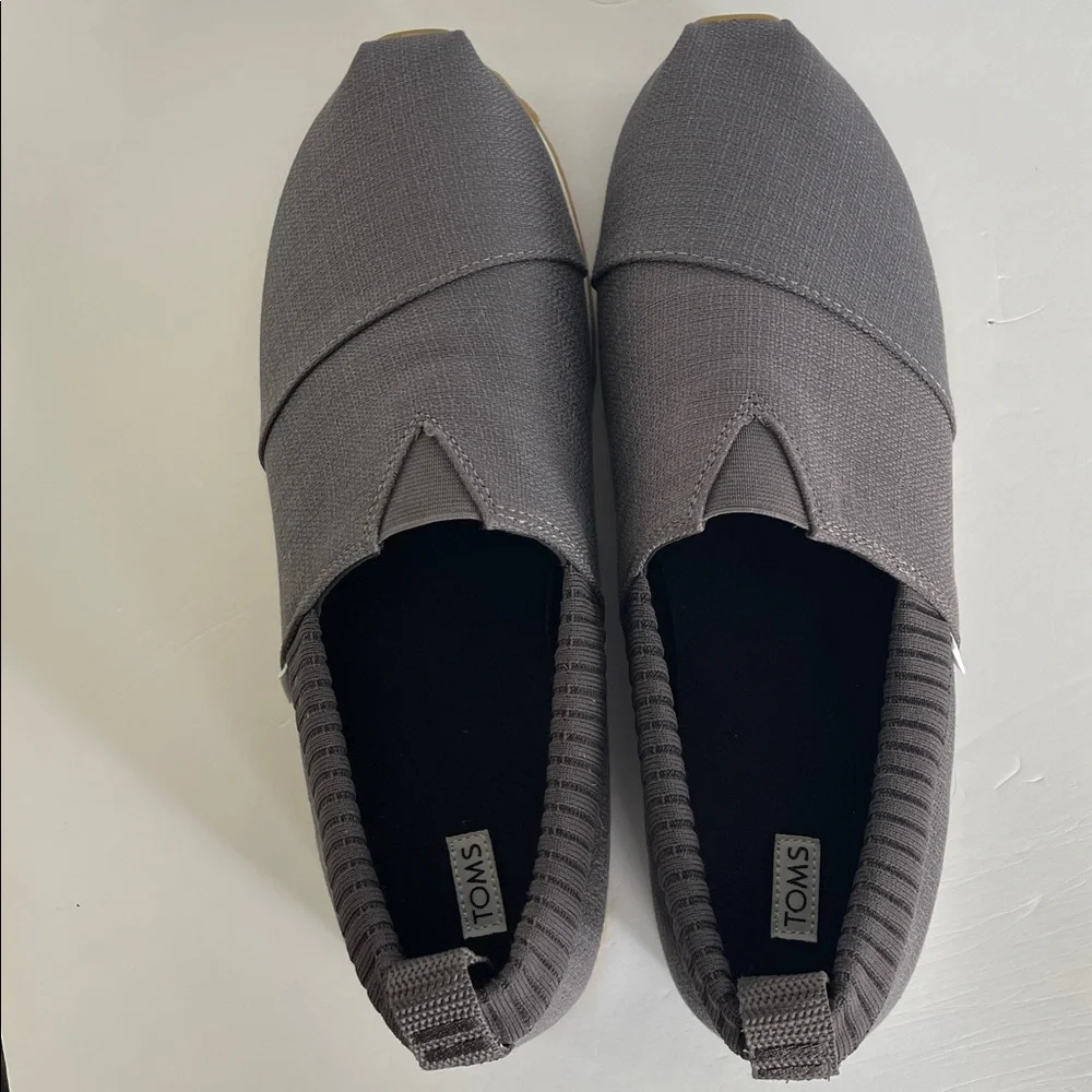 Toms Men's Alpargata Resident Gray‎ Slip-On Sneakers Loafers 10 NWOT
